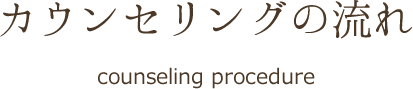 カウンセリングの流れ　-counseling procedure-